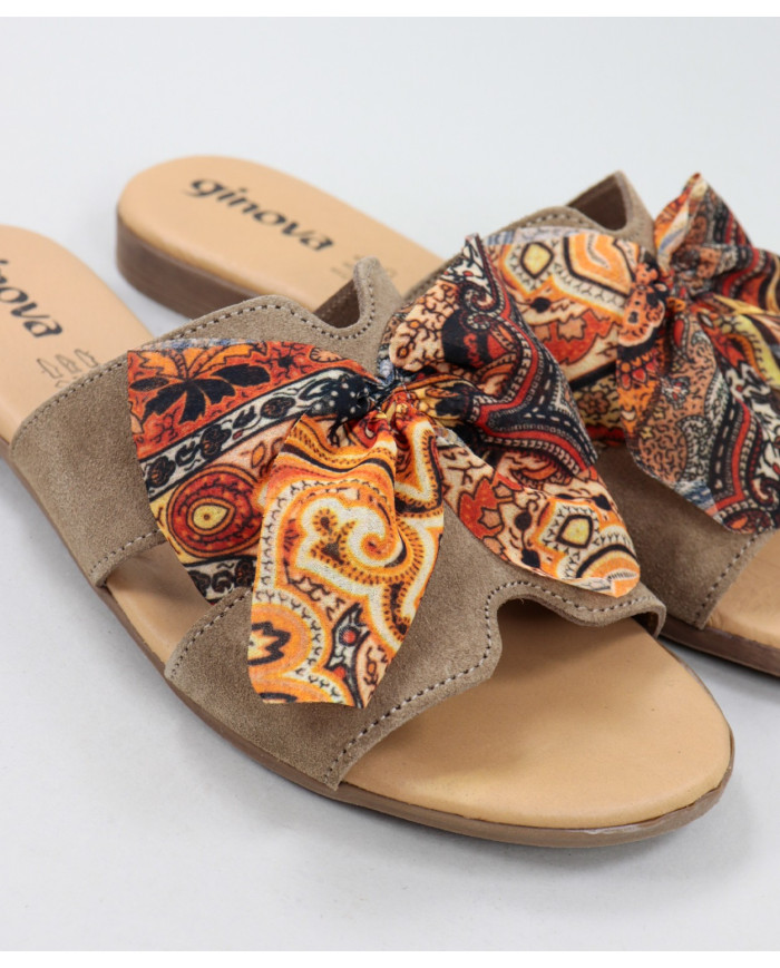 Zapatillas de mujer con encaje de tela