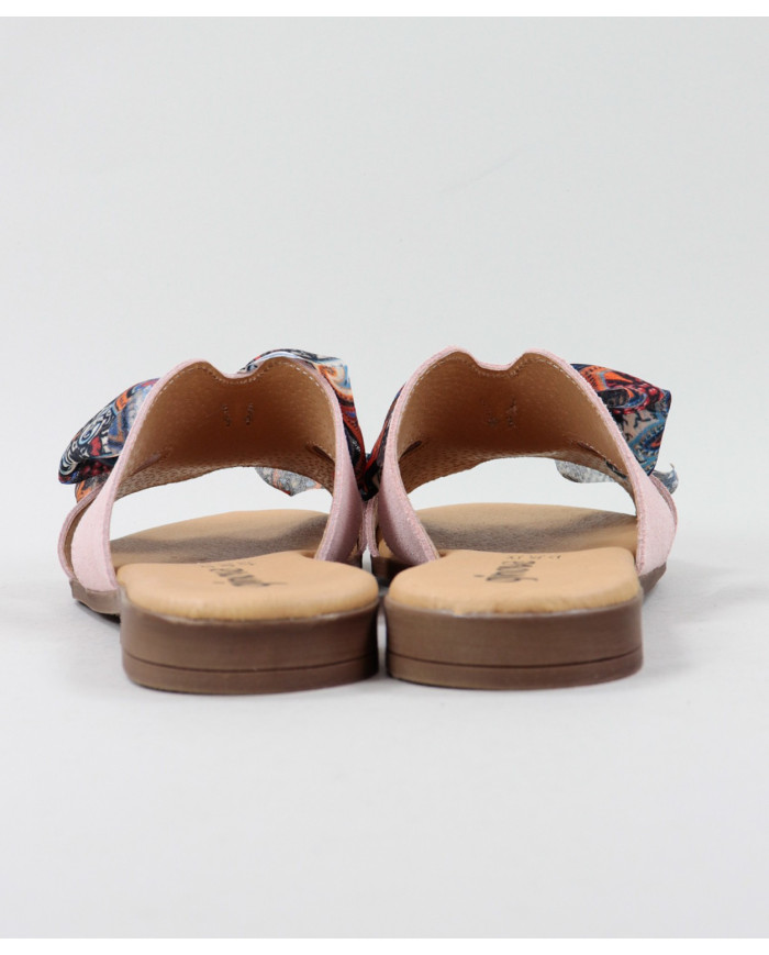 Women's Slippers with Fabric Lace