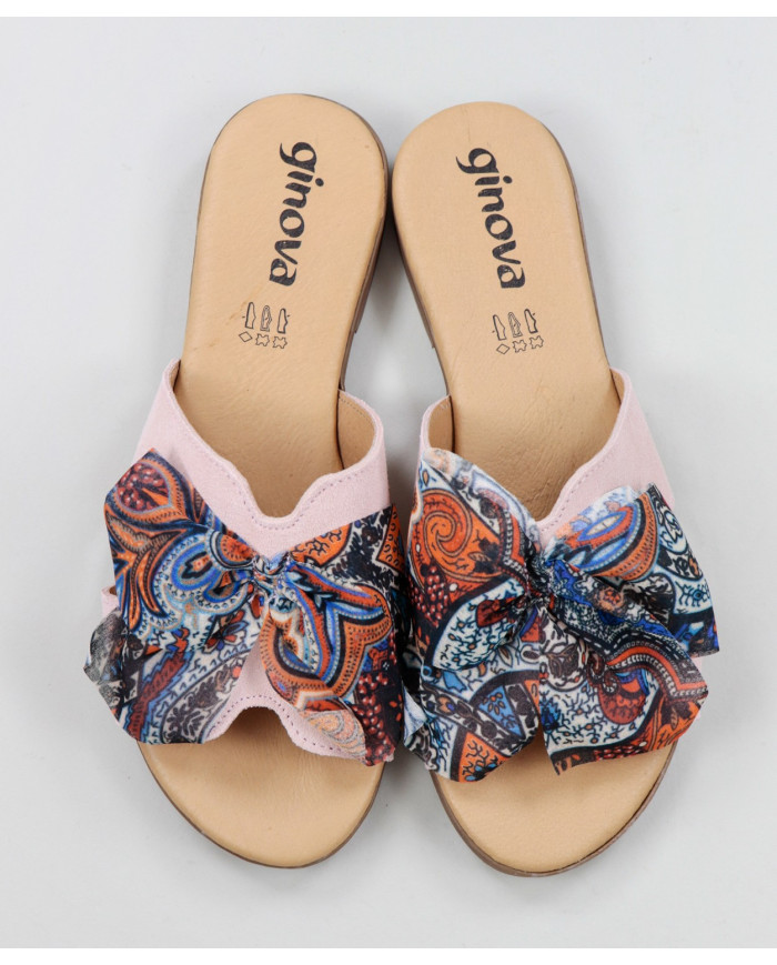 Zapatillas de mujer con encaje de tela