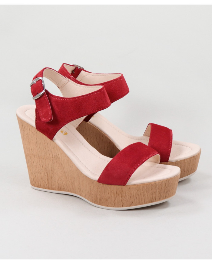 Red Sandals by Mrs. Ginova in Cunha