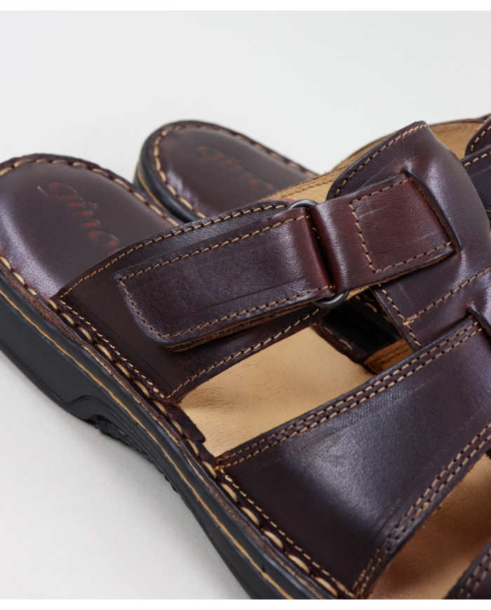 Chinelos de Homem Ginova em Pele