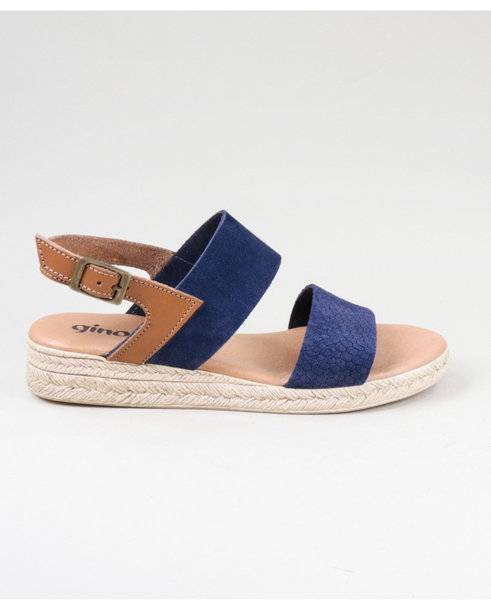 Blue sandals of Lady Ginova with Strips
