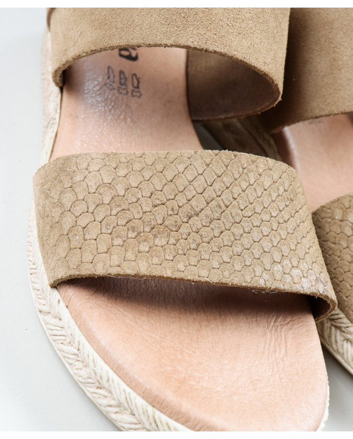 Taupe de Senhora Ginova sandals with Tiras
