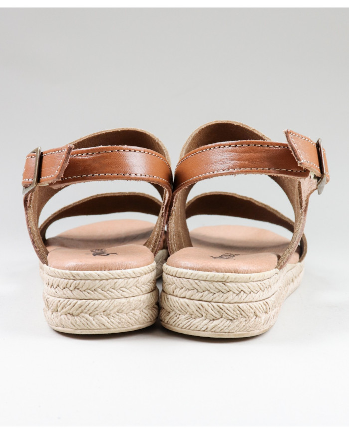 Taupe de Senhora Ginova sandals with Tiras
