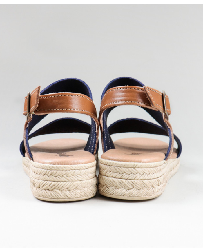 Blue sandals of Lady Ginova with Strips