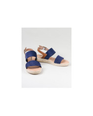 Blue sandals of Lady Ginova with Strips