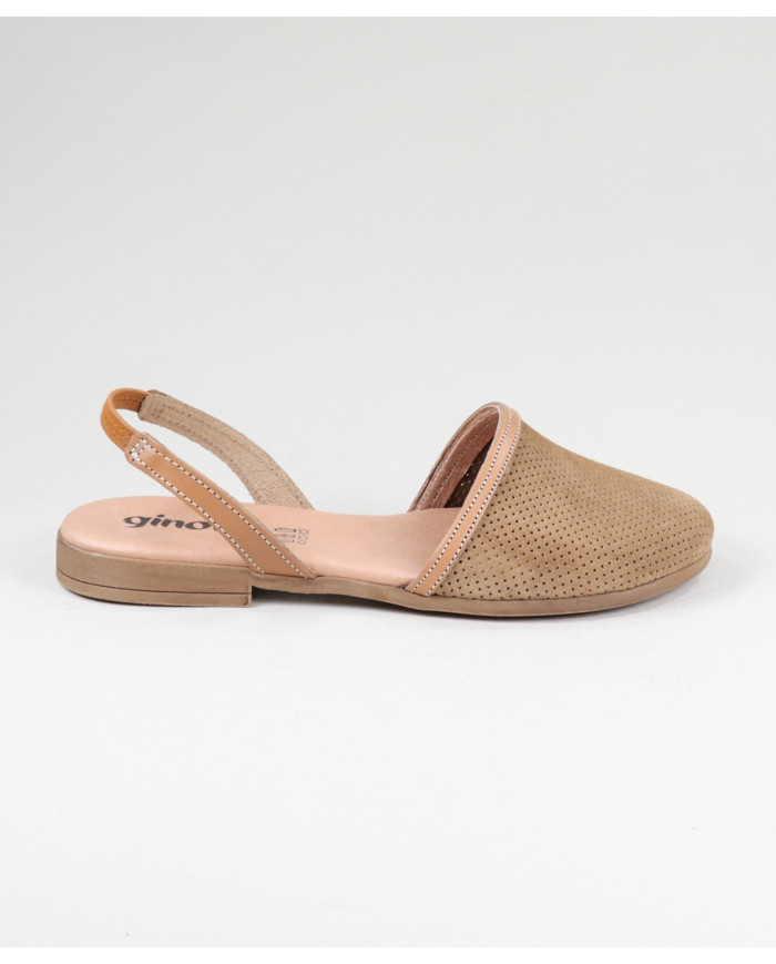 Sandálias Taupe de Senhora Ginova Perfurada