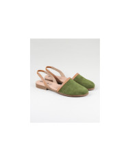 Green Sandals by Senhora Ginova Perforated
