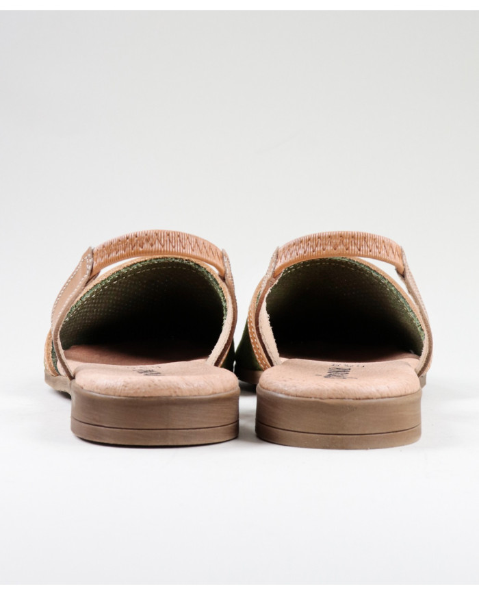 Green Sandals by Senhora Ginova Perforated