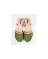 Green Sandals by Senhora Ginova Perforated