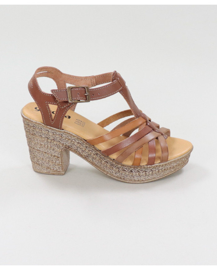 Sandalias de Lady Ginova con Strips en Skin