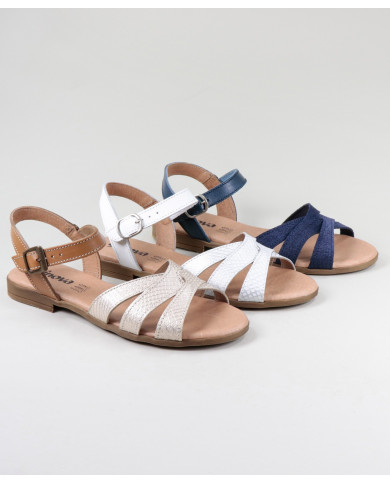 Ginova Women's Sandals with Cross Strips