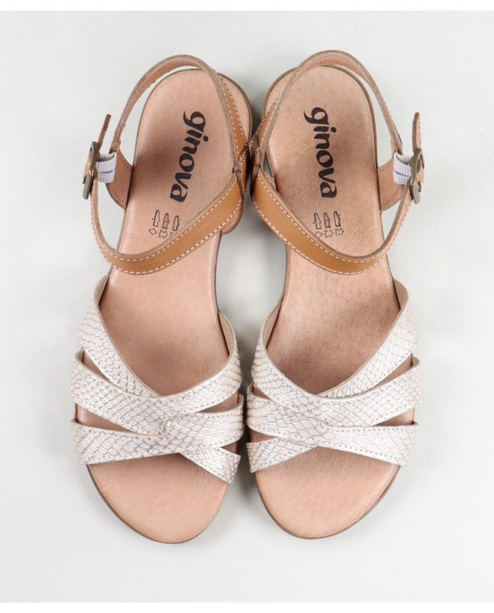 Sandalias de mujeres Ginova con rayas cruzadas