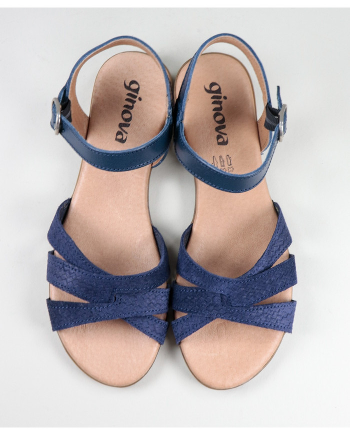 Sandalias de mujeres Ginova con rayas cruzadas