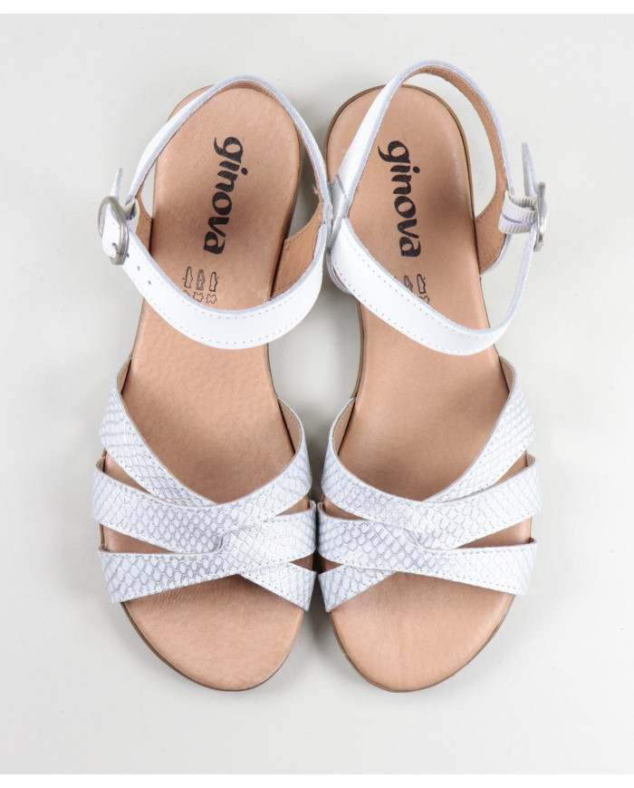 Sandalias de mujeres Ginova con rayas cruzadas