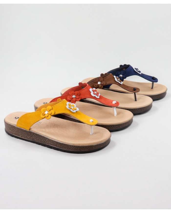 Ms. Ginova Slippers with Flower Decorative