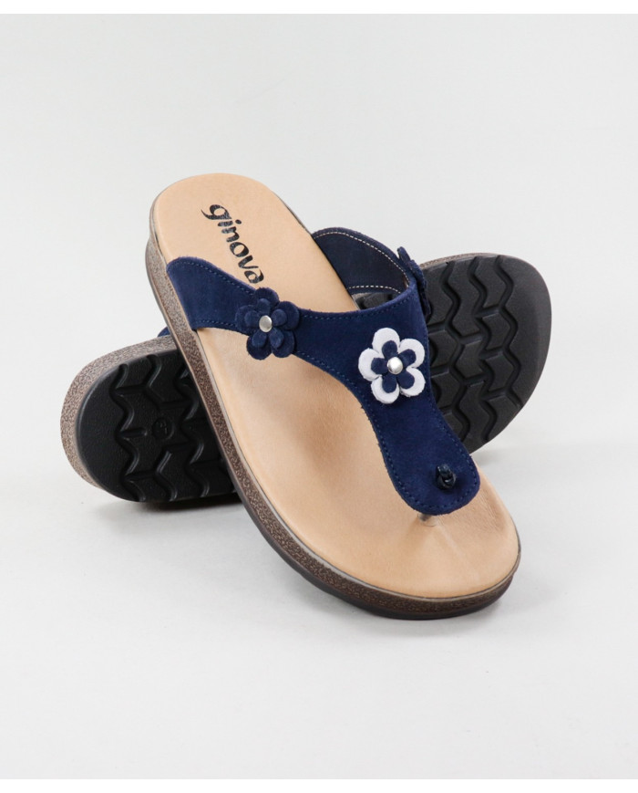 Ms. Ginova Slippers with Flower Decorative