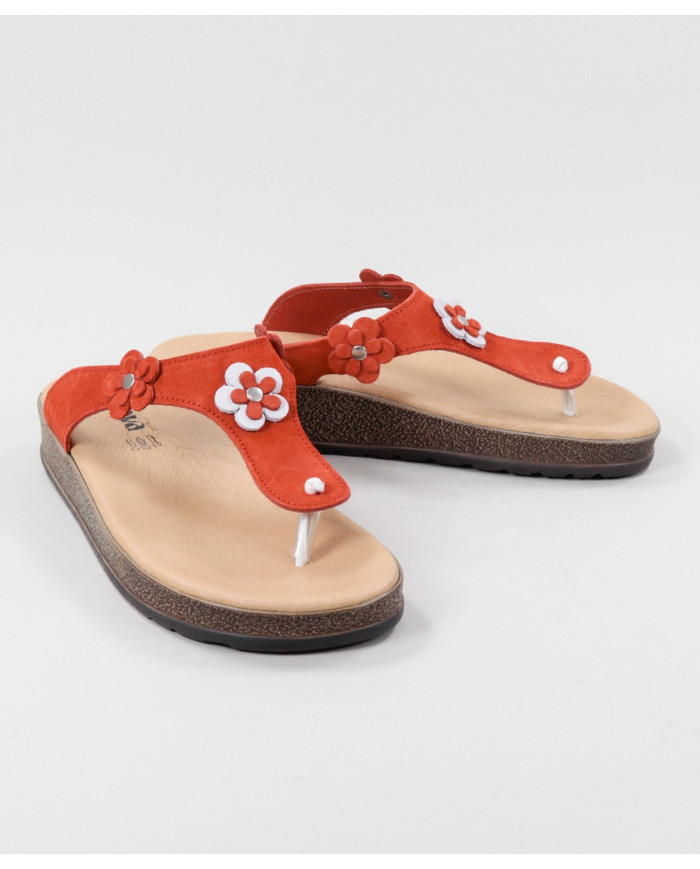 Ms. Ginova Slippers with Flower Decorative
