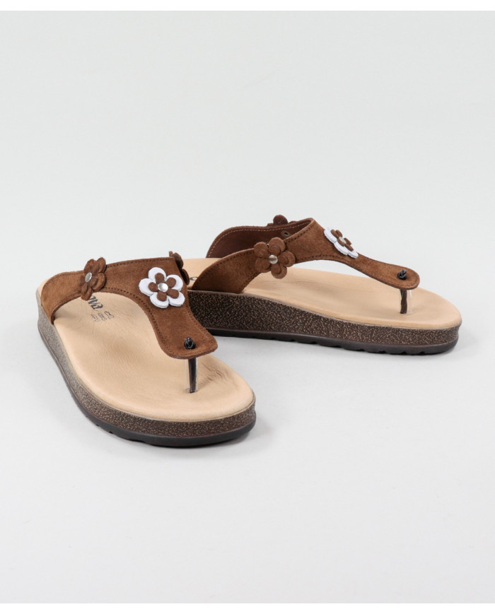 Ms. Ginova Slippers with Flower Decorative