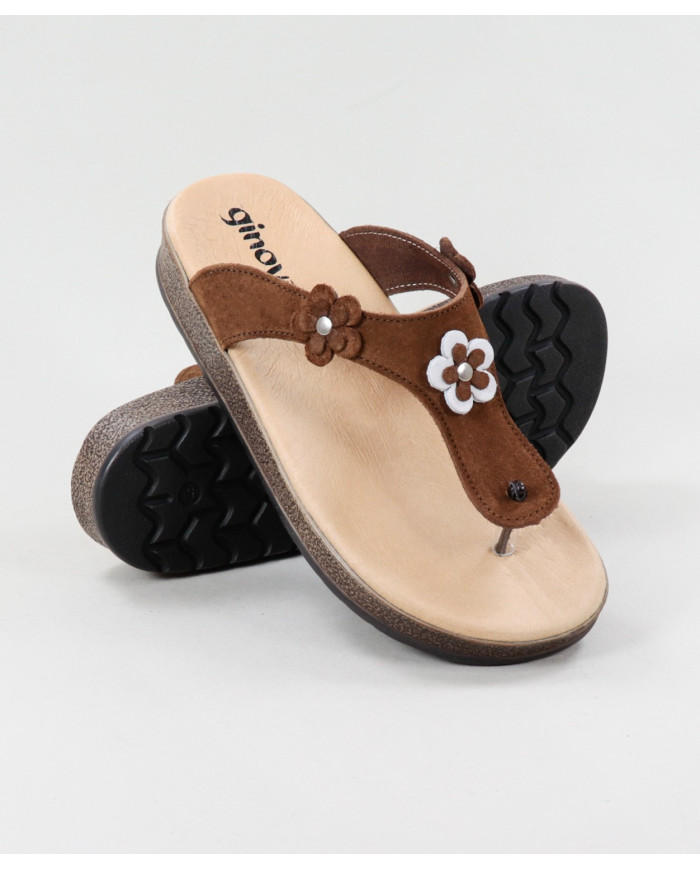 Ms. Ginova Slippers with Flower Decorative