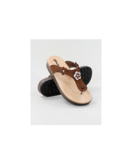 Chinelos de Senhora Ginova com Flor Decorativa