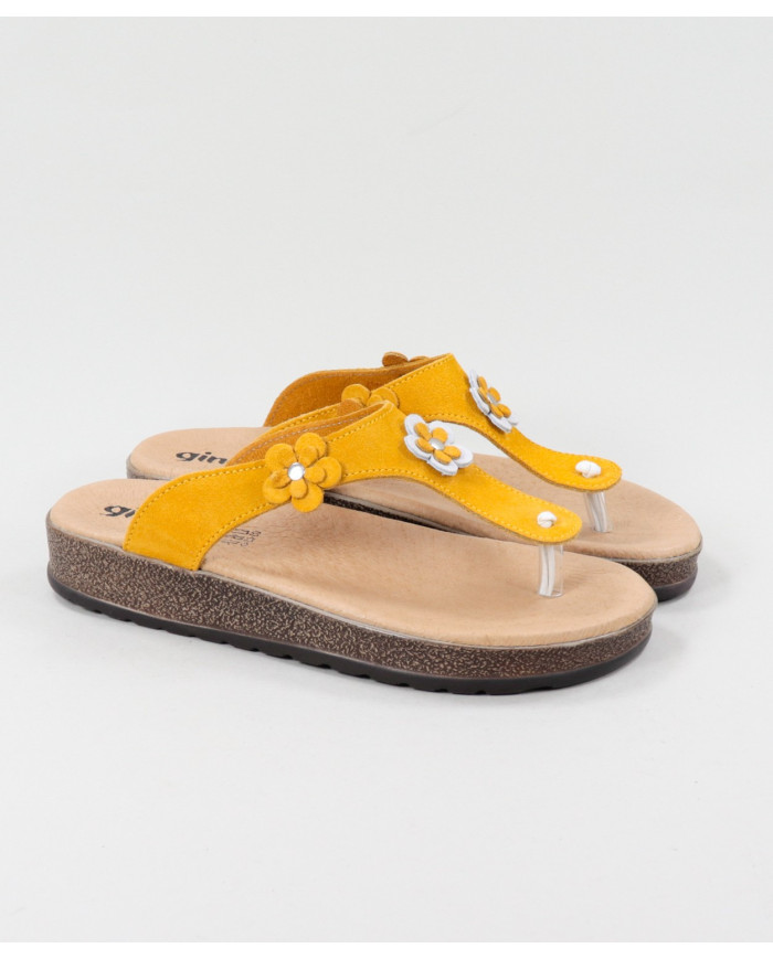 Ms. Ginova Slippers with Flower Decorative