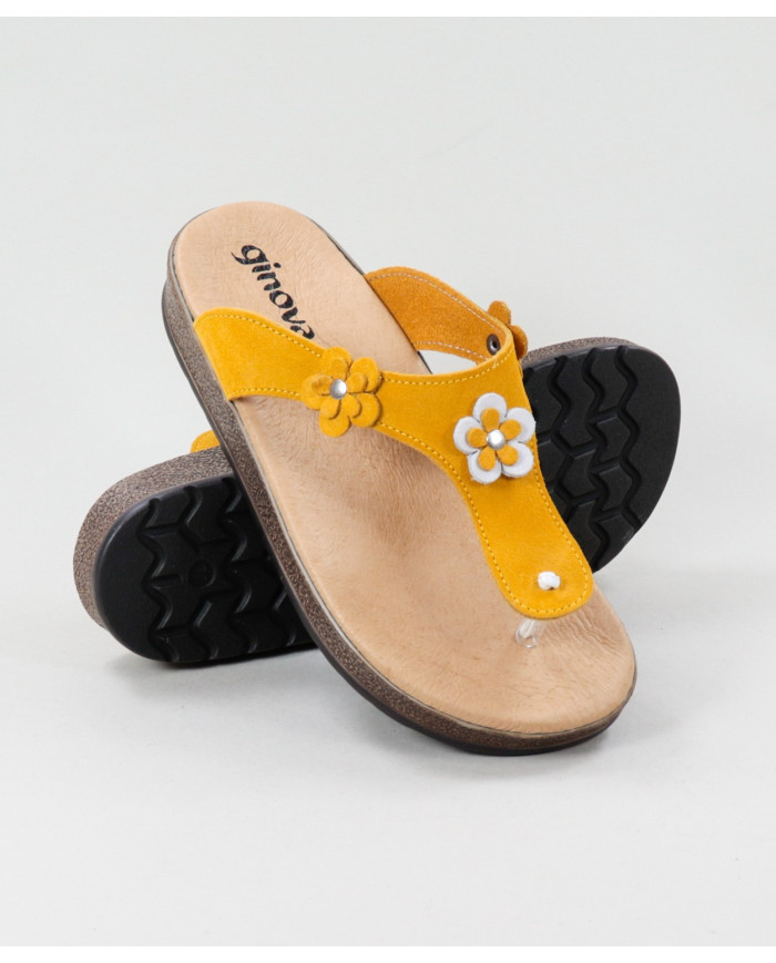 Ms. Ginova Slippers with Flower Decorative