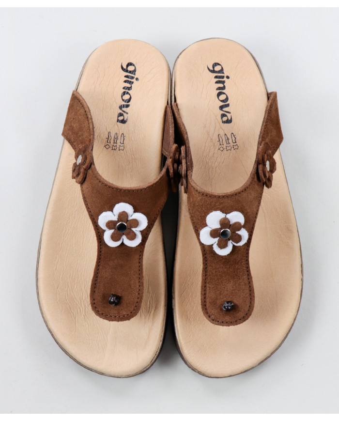 Ms. Ginova Slippers with Flower Decorative