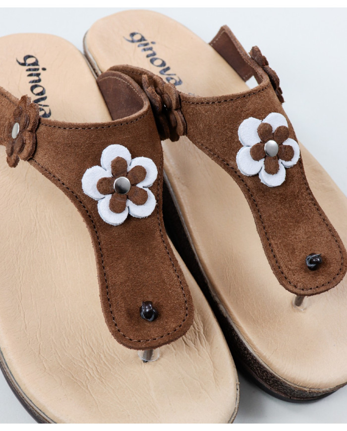 Ms. Ginova Slippers with Flower Decorative