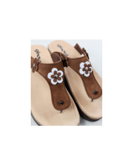 Chinelos de Senhora Ginova com Flor Decorativa