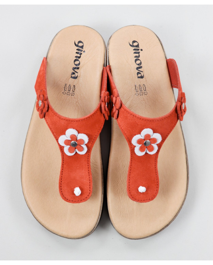 Chinelos de Senhora Ginova com Flor Decorativa