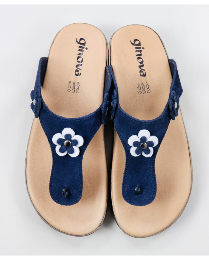 Chinelos de Senhora Ginova com Flor Decorativa