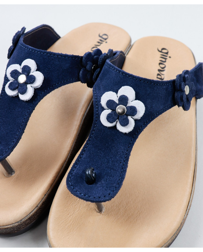 Ms. Ginova Slippers with Flower Decorative