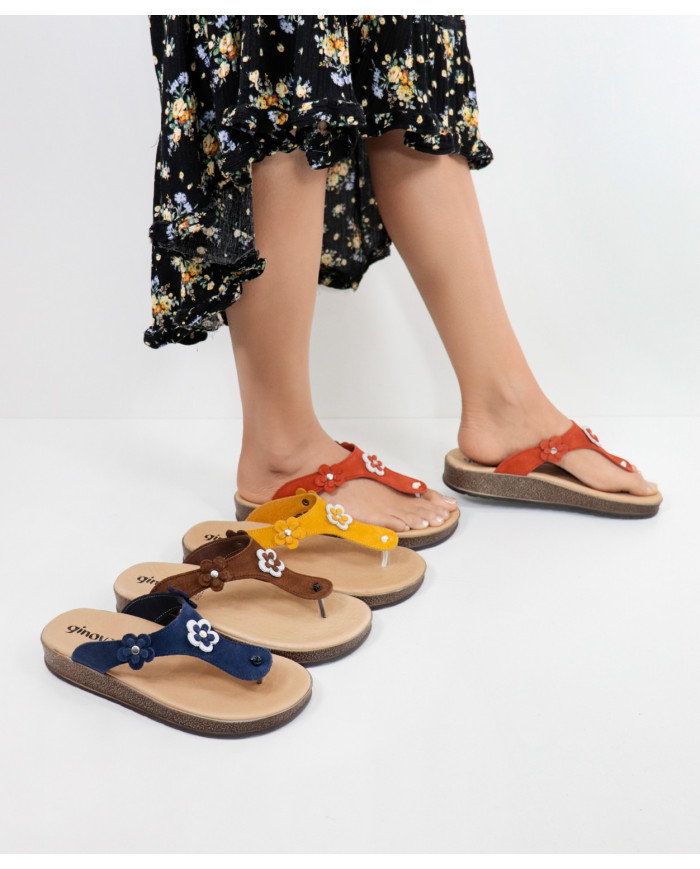 Ms. Ginova Slippers with Flower Decorative