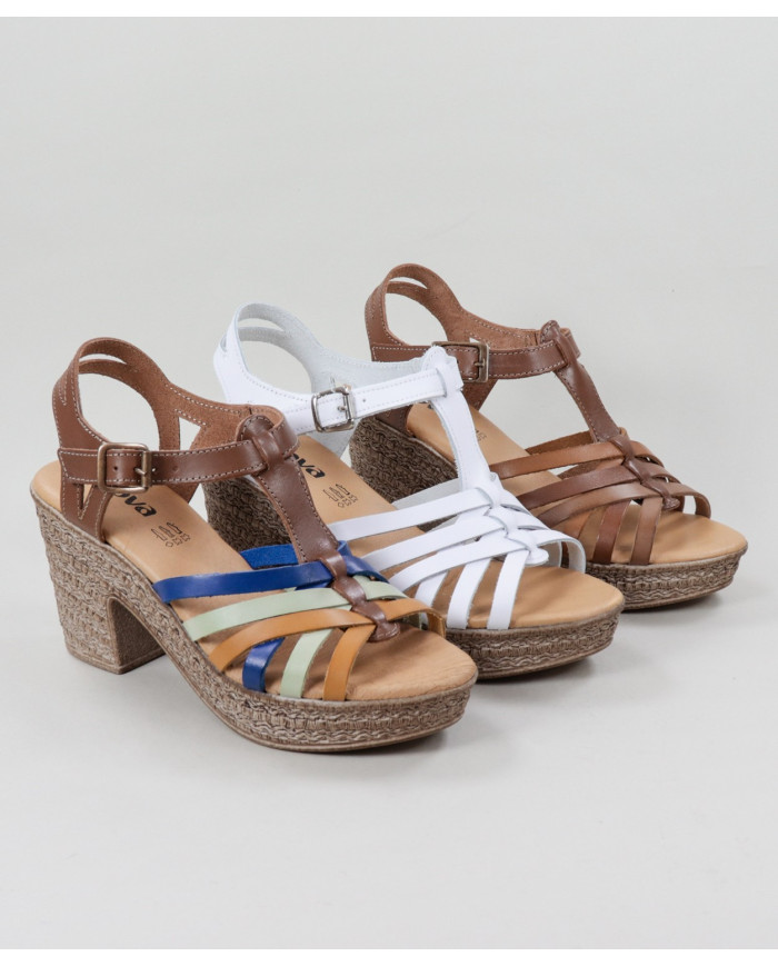 Sandalias de Lady Ginova con Strips en Skin