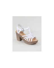 Sandals of Lady Ginova with Strips in Skin