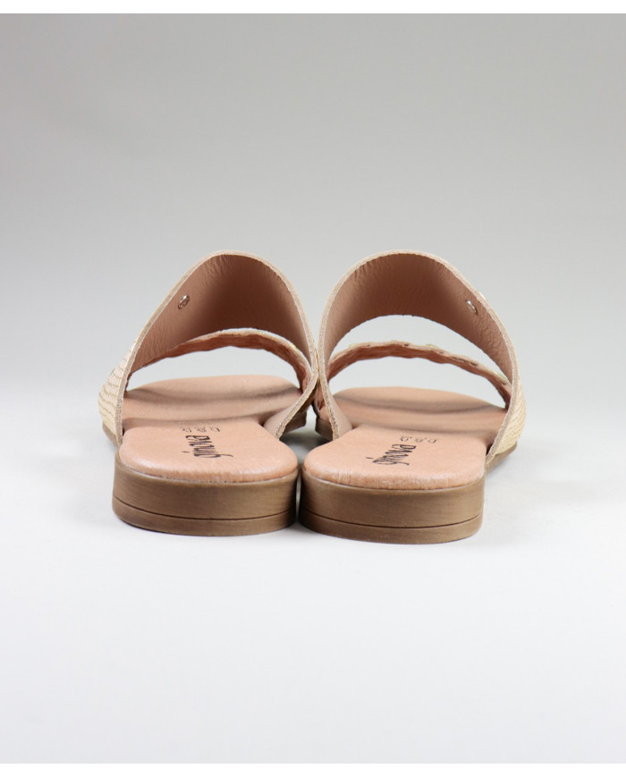 Ms. Ginova Slippers with Strips Decorated