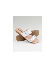 Ms. Ginova Slippers with Strips Decorated