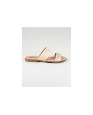 Ms. Ginova Slippers with Strips Decorated