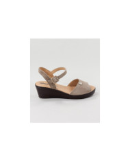 Dame Ginova Taupe Sandals with Adjustable Strip
