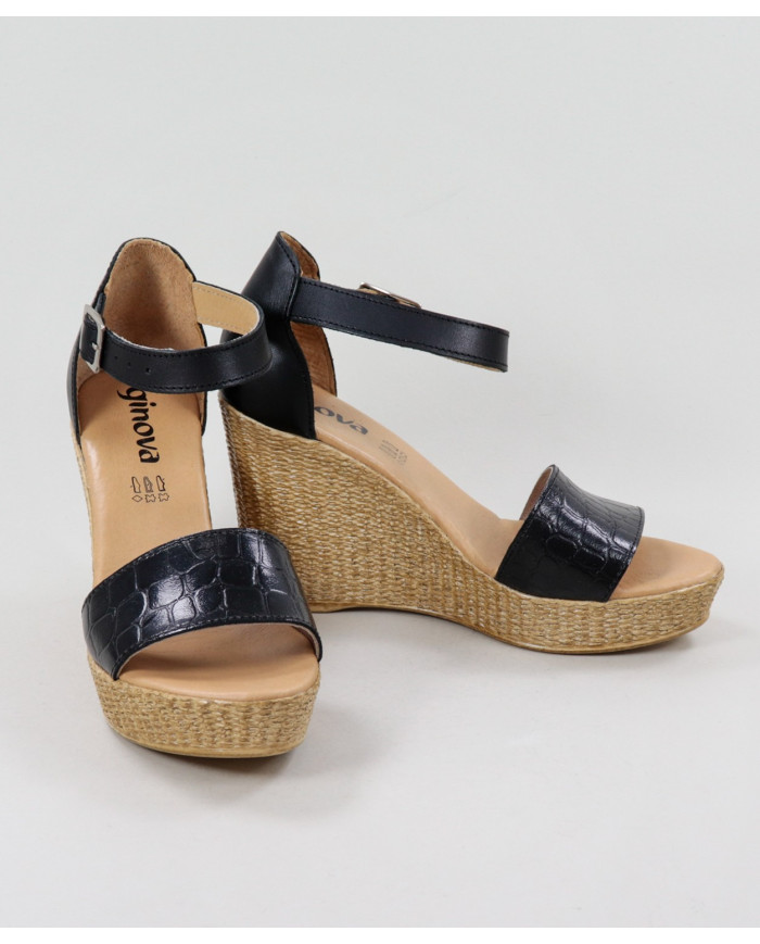 Sandalias de Senhora Ginova con cinta grabada