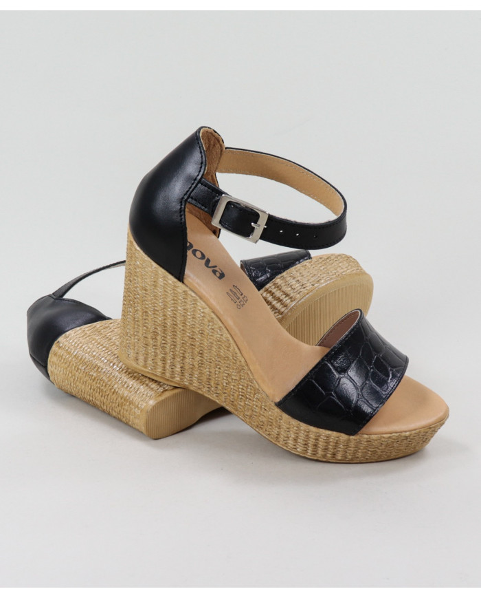 Sandalias de Senhora Ginova con cinta grabada