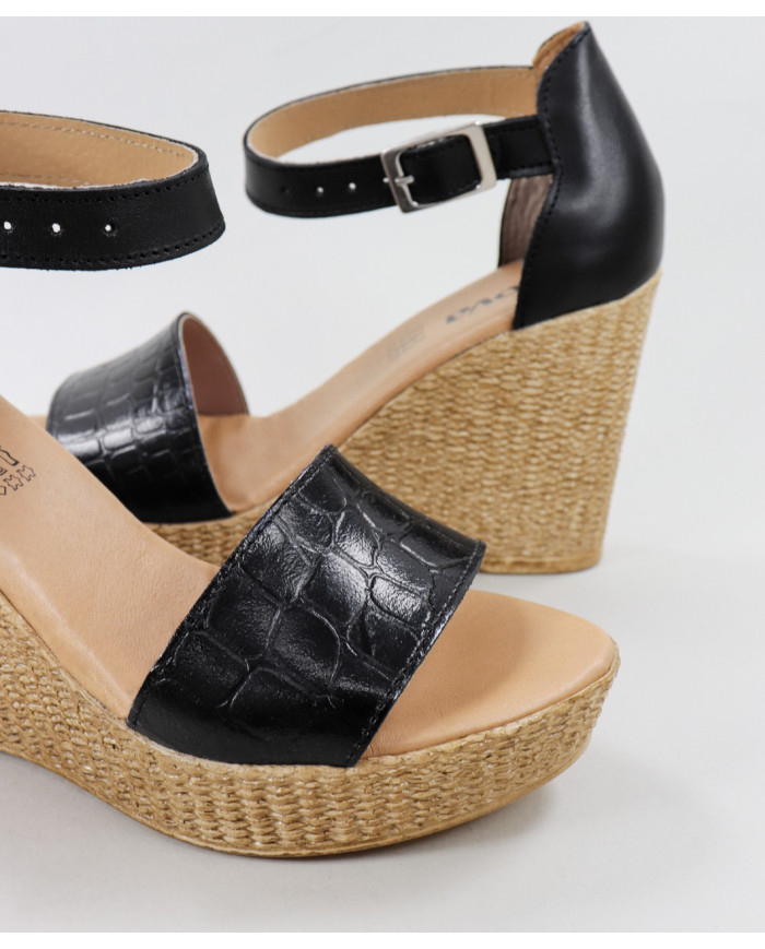 Sandalias de Senhora Ginova con cinta grabada