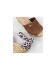 Sandálias Camel de Senhora Ginova Leopardo