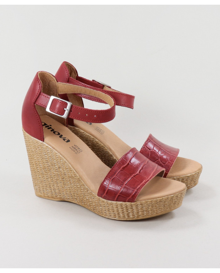 Sandalias de Senhora Ginova con cinta grabada