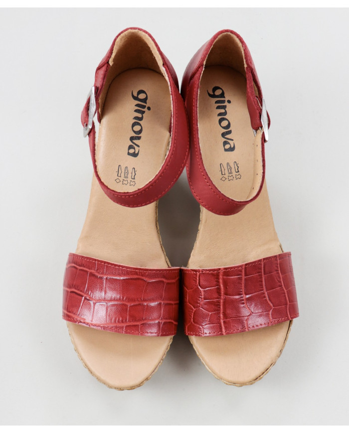 Sandalias de Senhora Ginova con cinta grabada