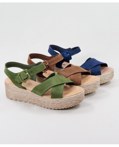 Sandalias de Senhora Ginova de Tiras Cruzadas