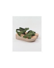 Green Sandals by Mrs. Ginova de Tiras Cruzadas