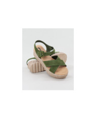 Green Sandals by Mrs. Ginova de Tiras Cruzadas
