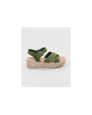Green Sandals by Mrs. Ginova de Tiras Cruzadas